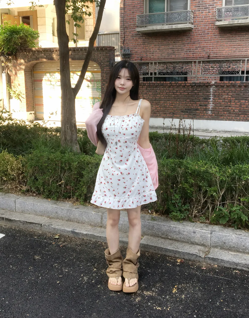 카디건 모델 착용 이미지-S3L21