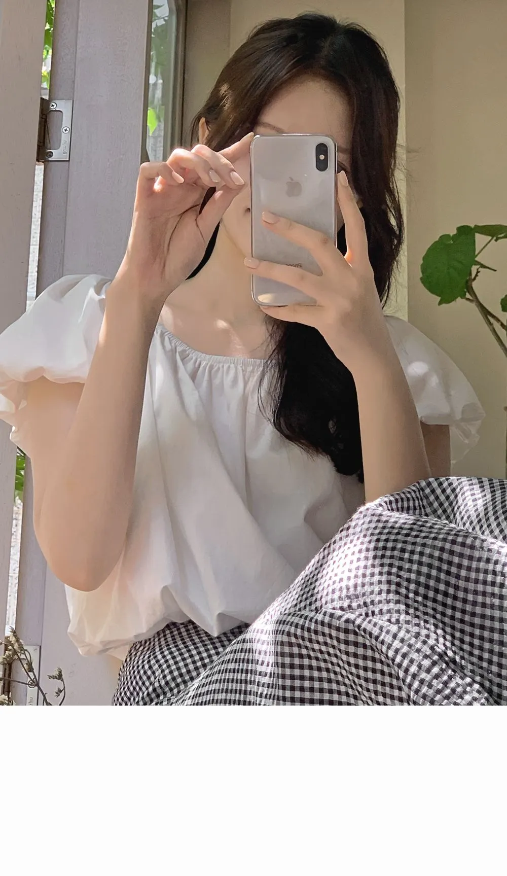 레빈트 여름 밴딩체크롱스커트