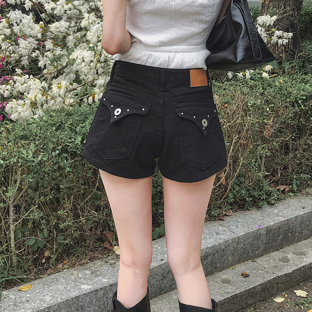 ショートAラインスタッズポケットショートパンツ | レディース