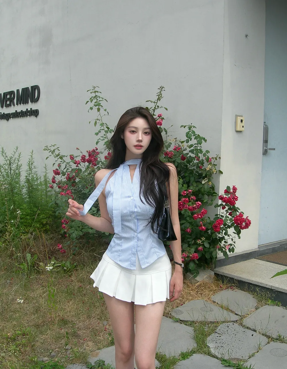 미니 스커트 모델 착용 이미지-S2L46