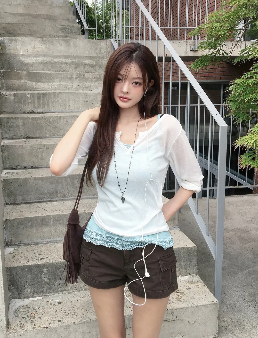 민소매 모델 착용 이미지-S3L41