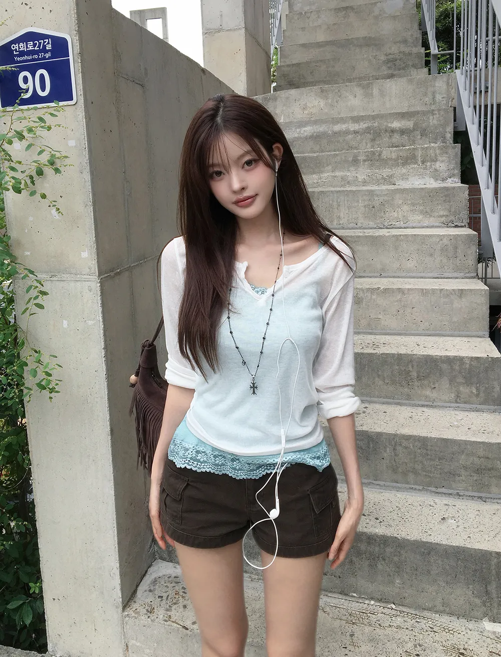 민소매 모델 착용 이미지-S3L42