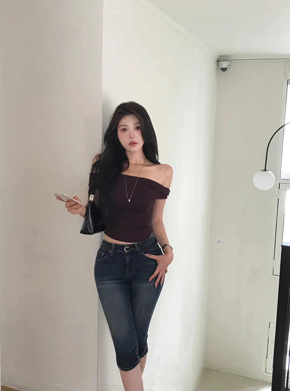 반팔 티셔츠 모델 착용 이미지-S1L76