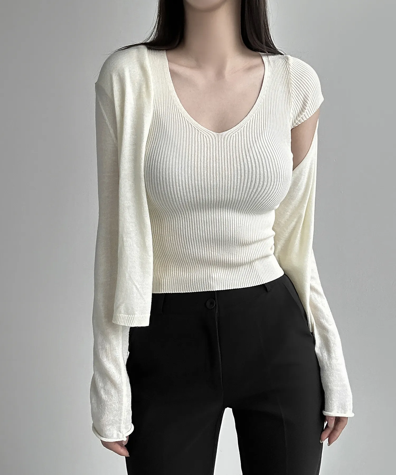 長袖Tシャツ モデル画像-S1L19