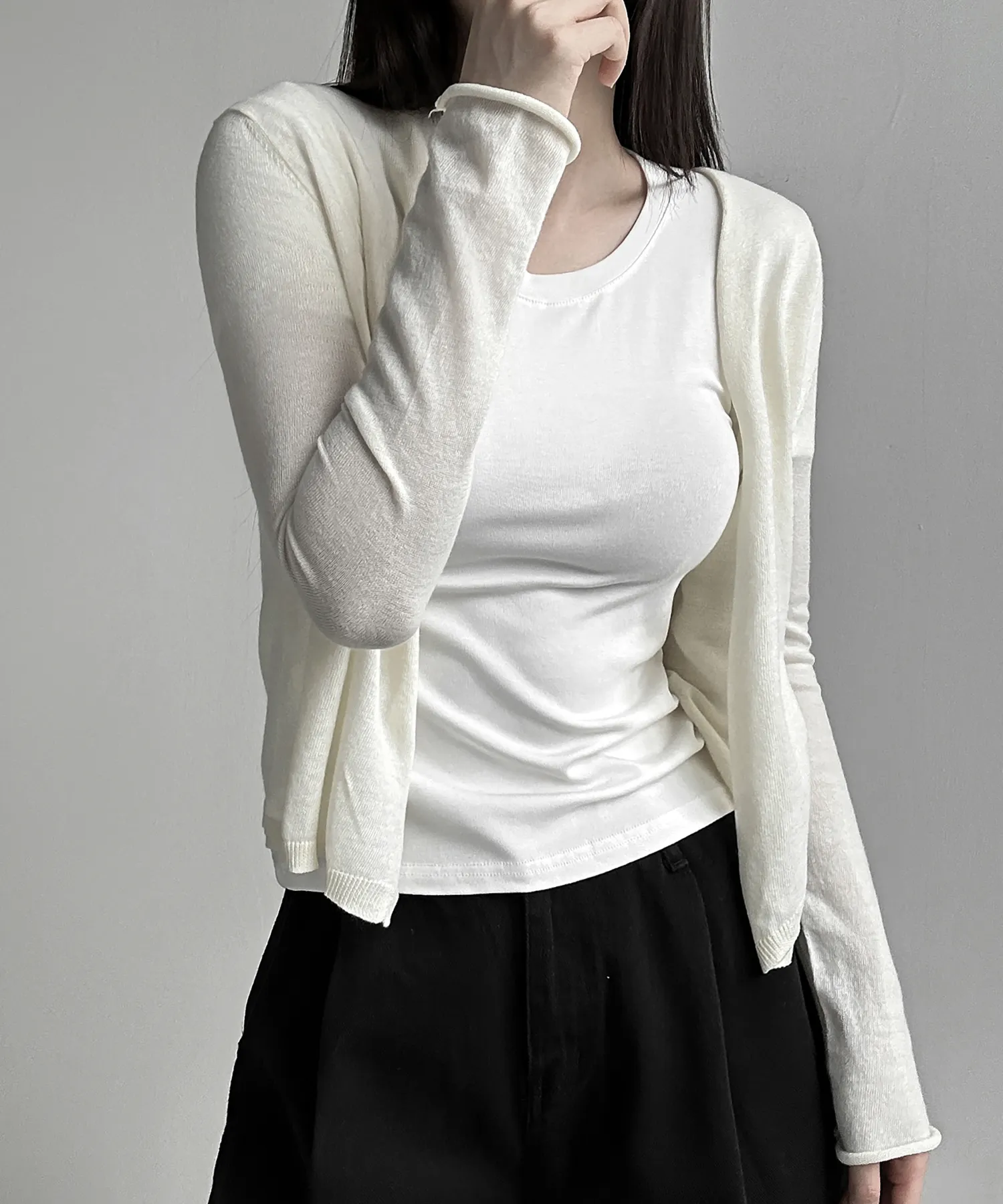 長袖Tシャツ モデル画像-S1L15