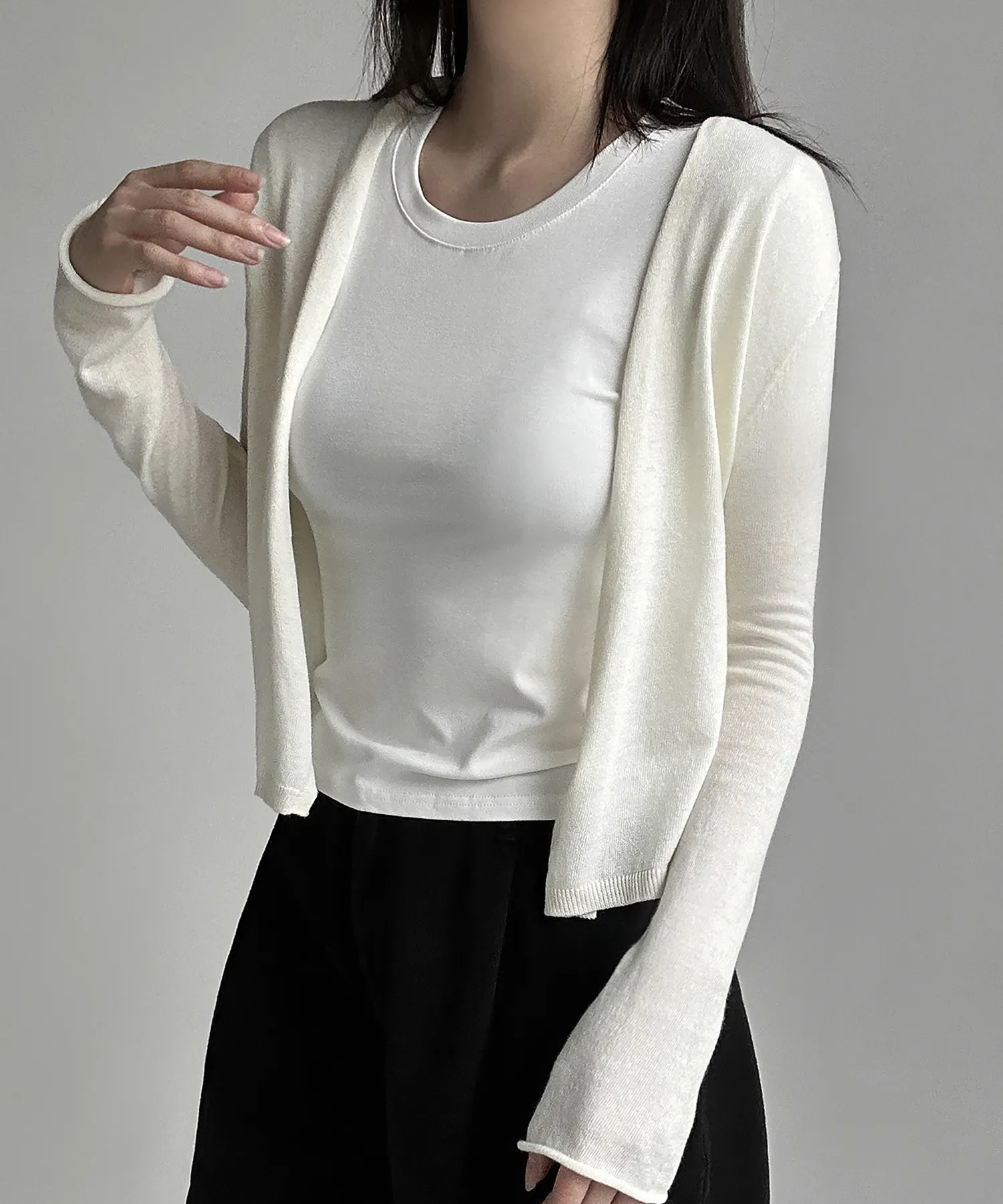 長袖Tシャツ モデル画像-S1L13