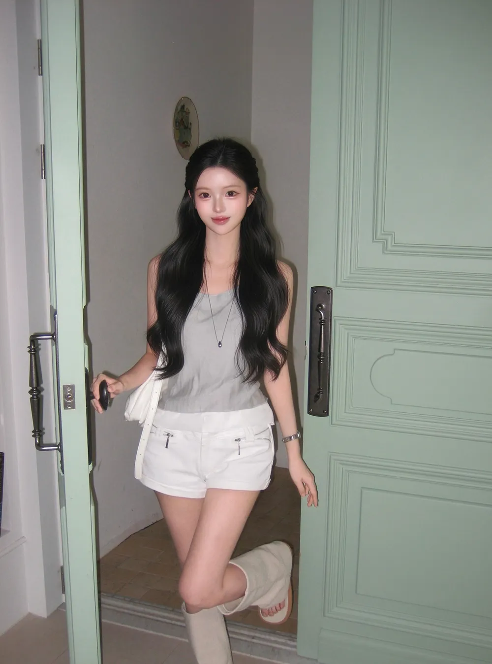 반바지 모델 착용 이미지-S1L33