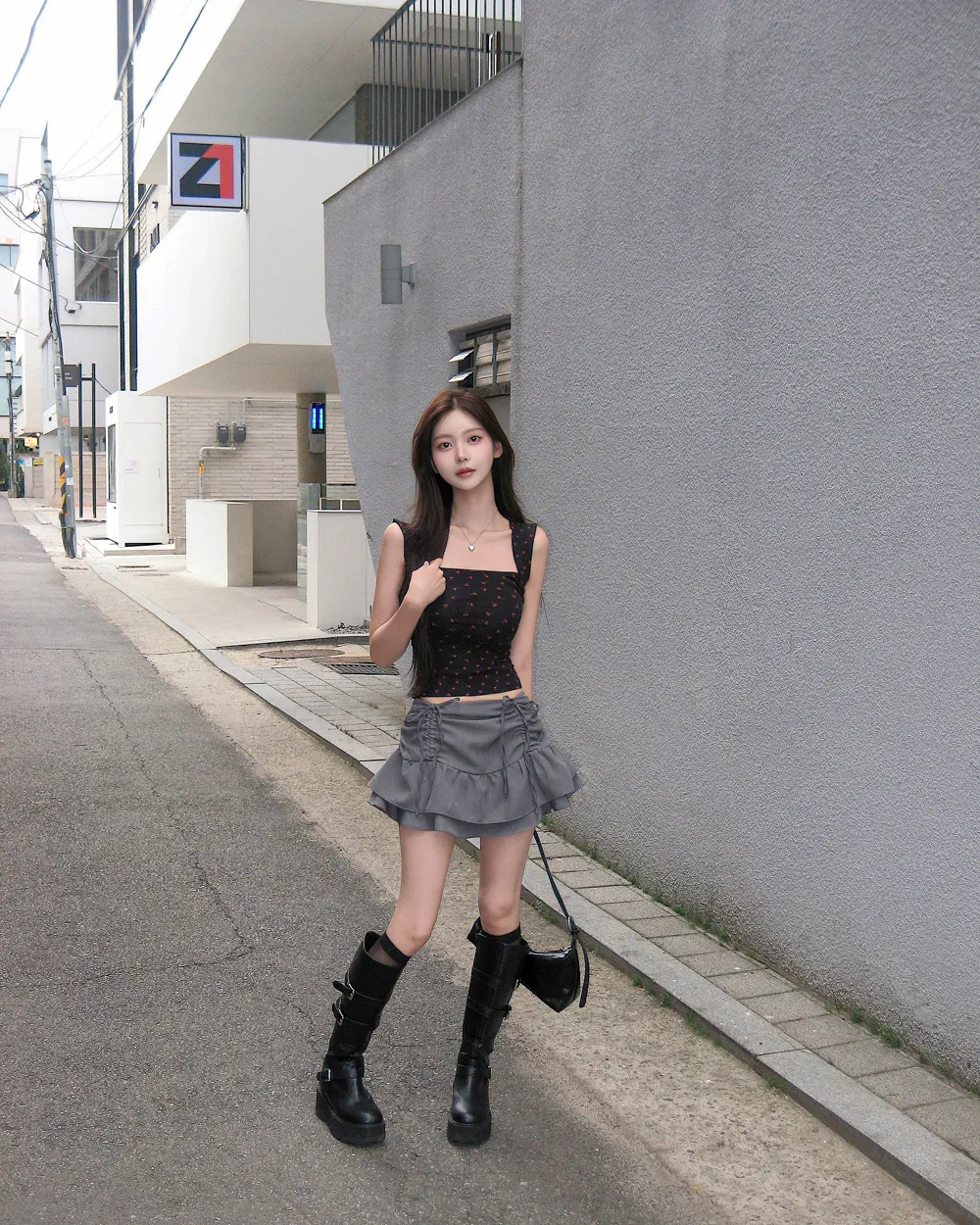 미니 스커트 모델 착용 이미지-S1L30