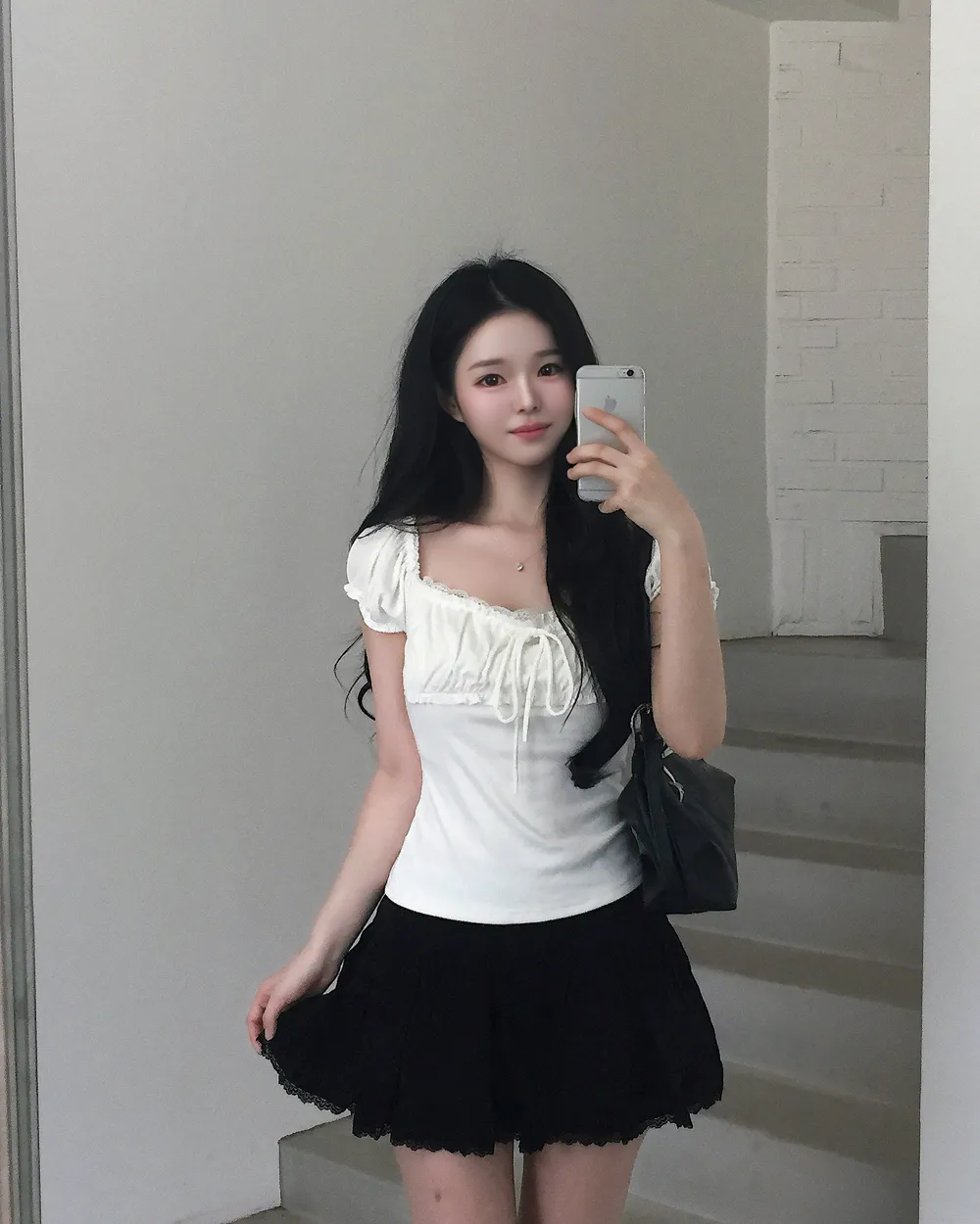 미니 스커트 모델 착용 이미지-S1L30
