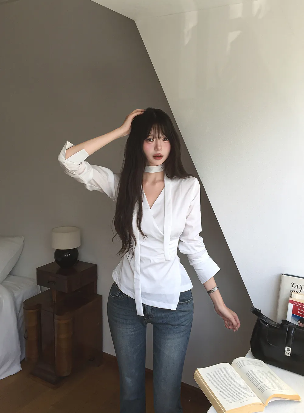 블레이저 모델 착용 이미지-S1L40