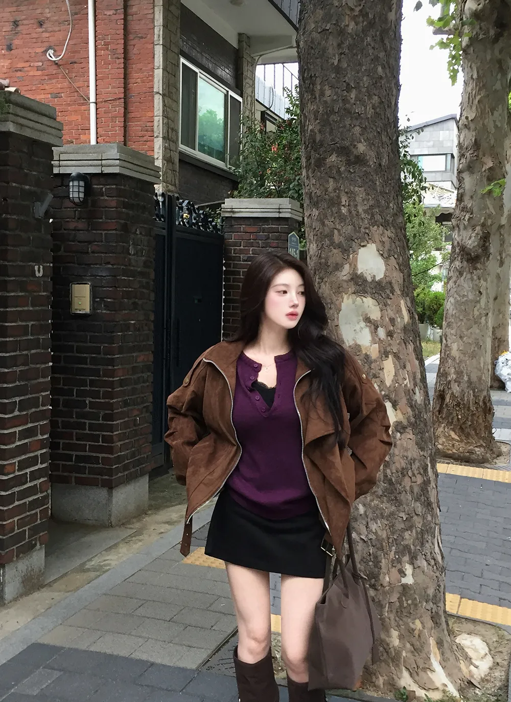 긴팔 티셔츠 모델 착용 이미지-S3L31