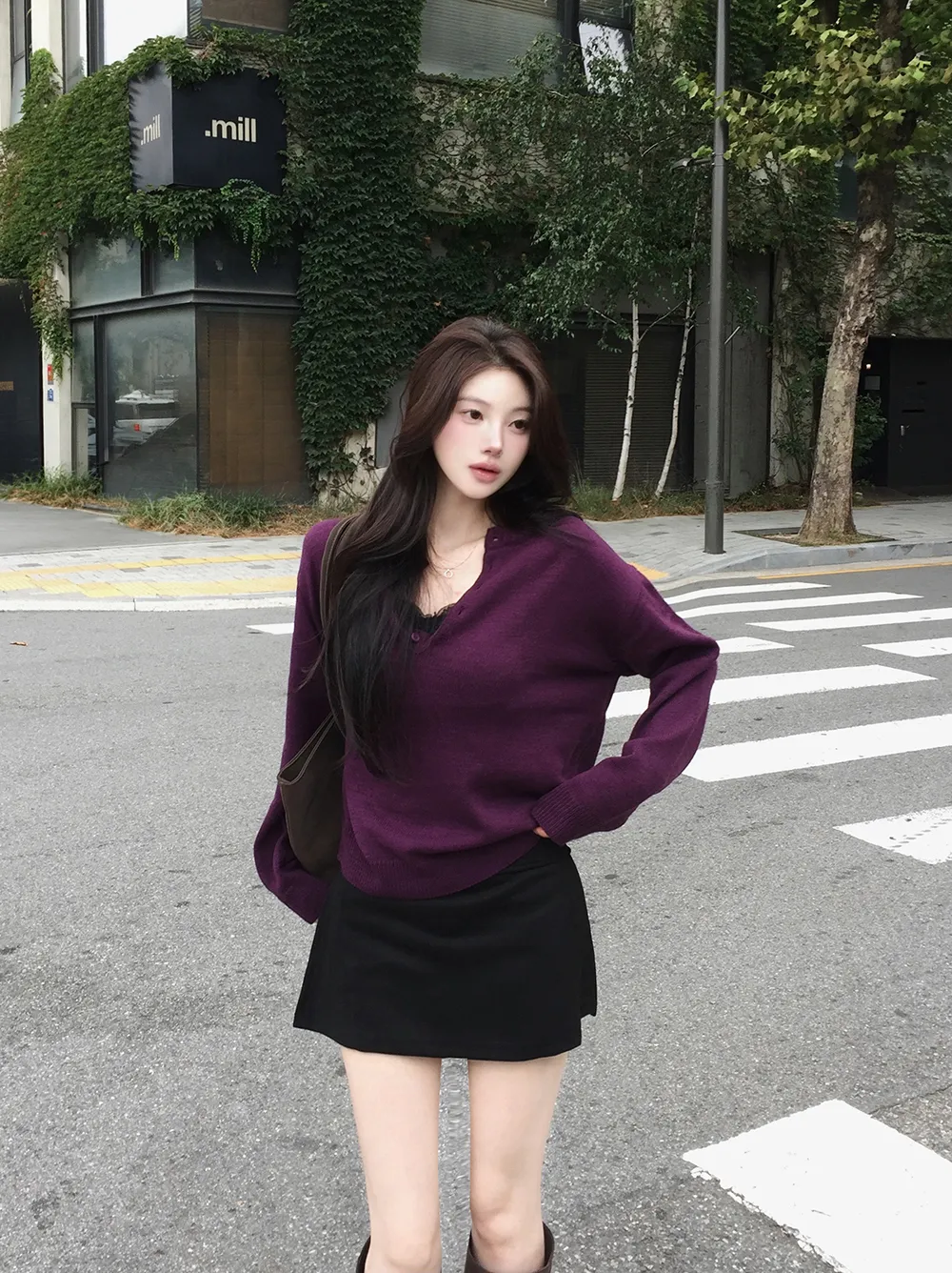 긴팔 티셔츠 모델 착용 이미지-S3L34