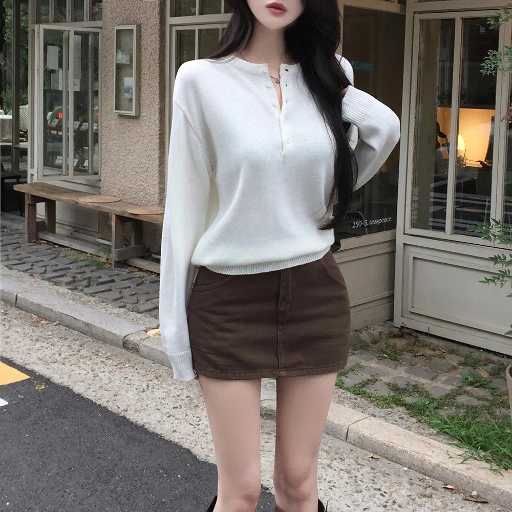 긴팔 티셔츠 모델 착용 이미지-S3L72