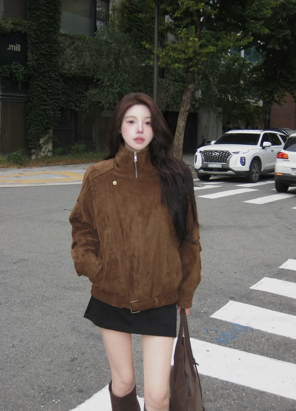 긴팔 티셔츠 모델 착용 이미지-S3L50