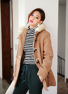 フードファーダッフルコート・全5色 | レディースファッション