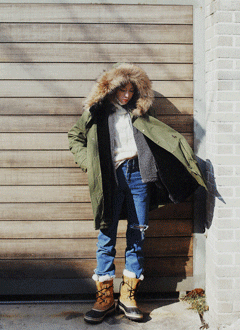 アーカイブ attachment ダブルフェイス Y2K ダック地 モッズコート 裏地フェイクファーモッズコート・全2色 | レディース