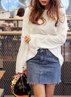 【関税込み】MSGM ブルー フレイド デニム ミニスカート TRF BAGGY デニムミニスカート - ブルー | ZARA Japan / 日本