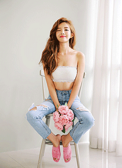 スカラップレースチューブトップ・全2色 | レディース