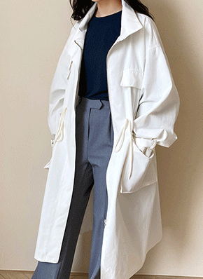 ベルト付ジップアップジャケット・全2色 | レディース