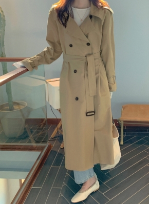 KAREN MILLEN ダブルブレスト ベルト付き ベルテッドコート KAREN MILLEN ダブルブレスト ベルト付き ベルテッドコート