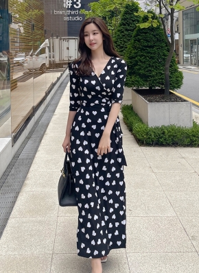 美品✨DVF ラップ ワンピース ドレス 大人気ハート柄 シルク100% 4 2025年最新】ダイアン ラップワンピの人気アイテム - メルカリ