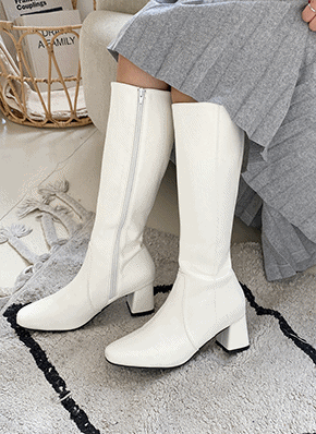 ホワイト ロングブーツ スリムフィット スリムロングブーツ・全3色 | レディースファッション通販 - DHOLIC