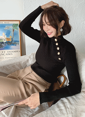 orgue ゴールドボタンニット orgue ゴールドボタンニット gold button knit