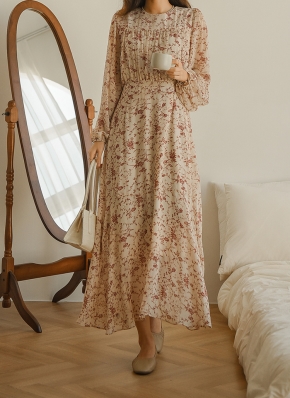 芸能人愛用のルームウェア 花柄シフォンワンピース DHOLIC - レディースファッション通販 | ワンピース