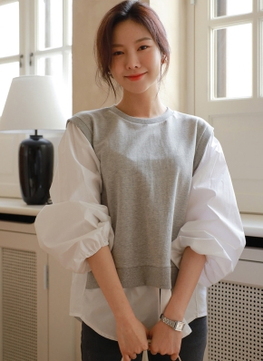 ドッキングブラウス♡ohga オーガンジードッキングブラウス(WHITE) | すべての商品 | UN MINOU