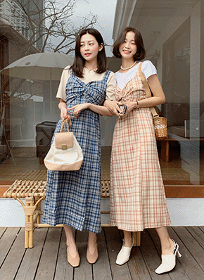 チェックノースリーブワンピース・全2色 | レディース