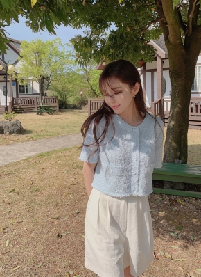 近年モデル✨フォクシー リトルシェルカーディガン 半袖 水色 38 絹 カシミヤ 近年モデル✨フォクシー リトルシェルカーディガン 半袖 水色 38 絹