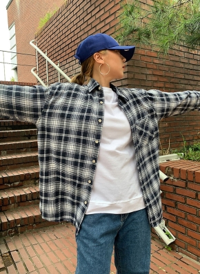 Sea Room lynn ルーズフィットチェックシャツ Sea Room lynn ルーズフィットチェックシャツ