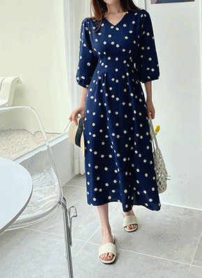 デイジーVネックワンピース・全2色 | レディースファッション