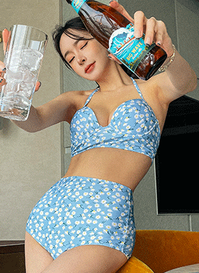 花柄ホルターネックワイヤービキニ | レディースファッション通販 - DHOLIC