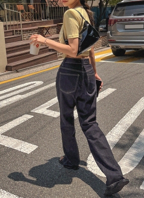 NoREMID ダークブルーデニム ワイドパンツ　ぴあ 楽天市場】デニムタックワイドパンツ パンツ レディース