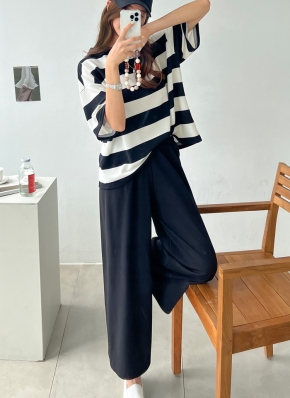 FAMILIA　ボーダーTシャツとパンツセット 90cm FAMILIA ボーダーTシャツとパンツセット 90cm