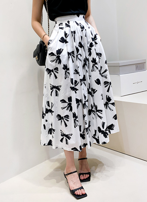 コムコムリボンスカート AD2021 コムデギャルソン COMME des GARCONSリボン装飾 ギンガム