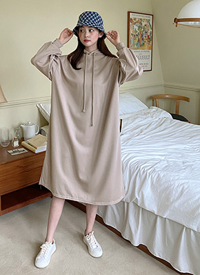 【新品未使用品】マンシング　フード付きスウェットワンピース ストリング付フードスウェットワンピース | レディースファッション