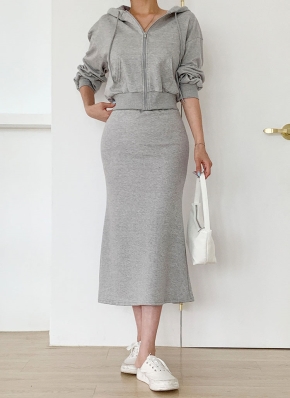 ジップアップパーカー&マーメイドスカートSET | レディース ジップアップパーカー&マーメイドスカートSET | レディース