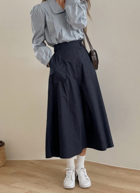 プトマヨ　ネイビー フレアスカート プトマヨ ネイビー フレアスカート 23区ネイビー ドット柄