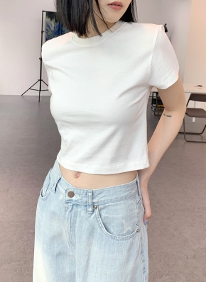 ホワイト クロップドTシャツ 16Y 1455056_21292952_k3.jpg