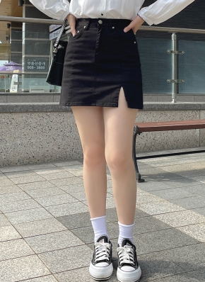 【全1色】 スリットミニスカートパンツ　ブラック S/M【heart-0115ask】( lam )(250303) スリットミニスカートパンツ | レディースファッション通販 - DHOLIC