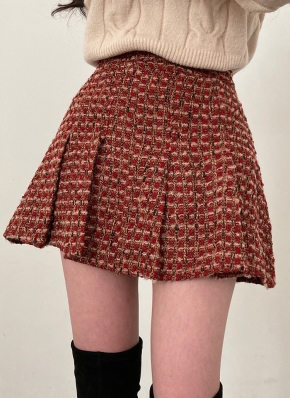 みずひろ　2点チェックツイードスカート、プリーツスカート みずひろ 2点チェックツイードスカート、プリーツスカート