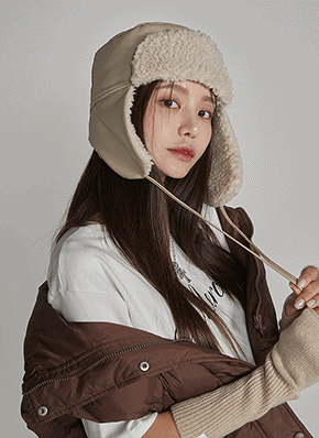 カールドノヒュー KARLDONOGHUE ムートン　フライトキャップ　cap 1504312_21567015_k3_1353058649.gif