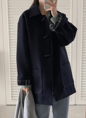 【未使用•タグ付✨】Kent ダッフルコート VAN 裏地キルト 黒 XL キルト裏地チェックライニングダッフルコート | レディース