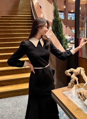 ★ChicLine★ ロメディ 配色 シャ ベルト ワンピース 1704515_info_271BE21A-8D3F-