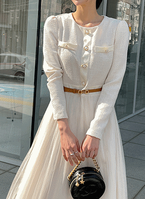 ツイードチュールワンピース | レディースファッション通販 - DHOLIC