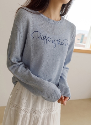 レタリング刺繍サマーニット | レディースファッション通販 - DHOLIC