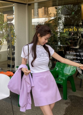 SEE BY CHLOE ミニスカート　花柄　ウエストゴム　パープル ウエストゴムミニスカート | レディースファッション通販 - DHOLIC