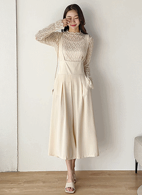 サスペンダーフレアオールインワン | レディースファッション通販 - DHOLIC